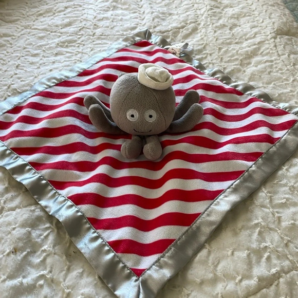 Baby Octopus security blanket. Used…See pics for snags in satin blanket. - Picture 2 of 7